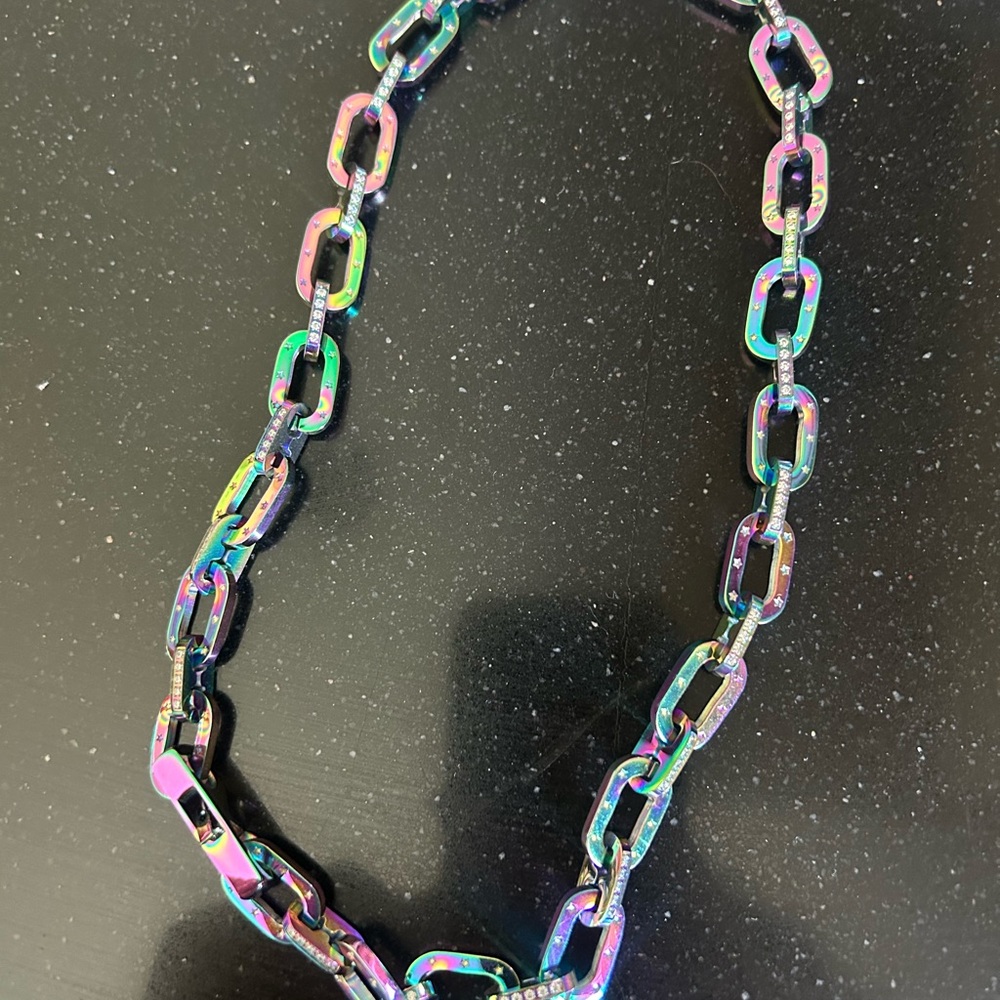 Iridescent Chain Necklace